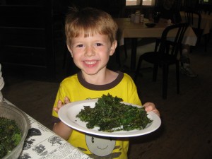 Happy kale eater