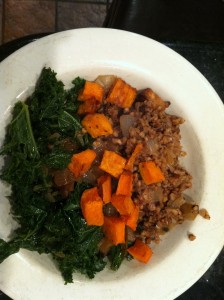 You can't go wrong with kale and veggies!